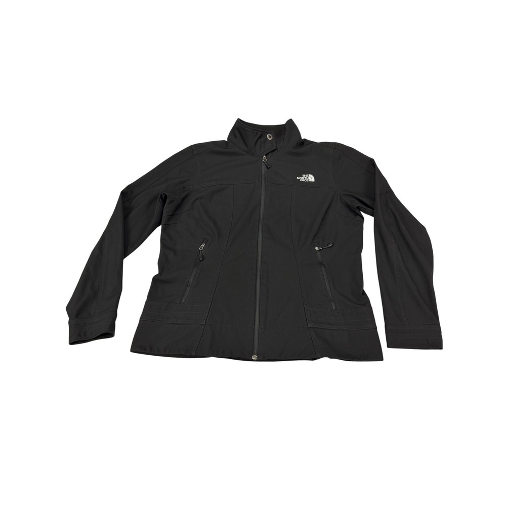 The North Face Womens XL Apex Bionic Softshell Jacket Black Full Zip Fleece Line